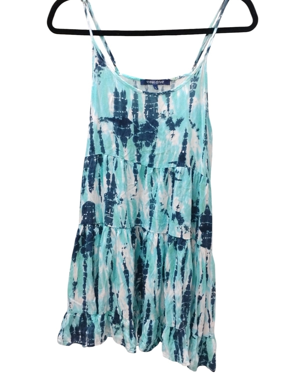 Ocean Drive Navy and Aqua Tie-Dye Sundress